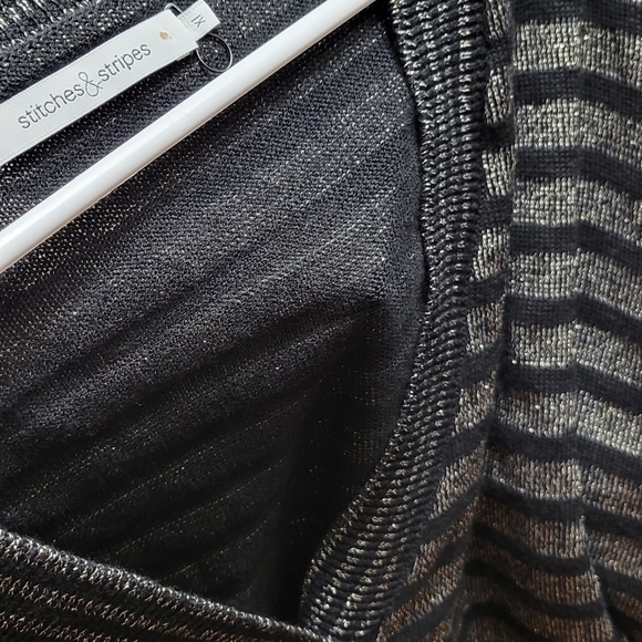 Stitches & Stripes Black & Gold Cardigan Size XL NWT * - Picture 10 of 11